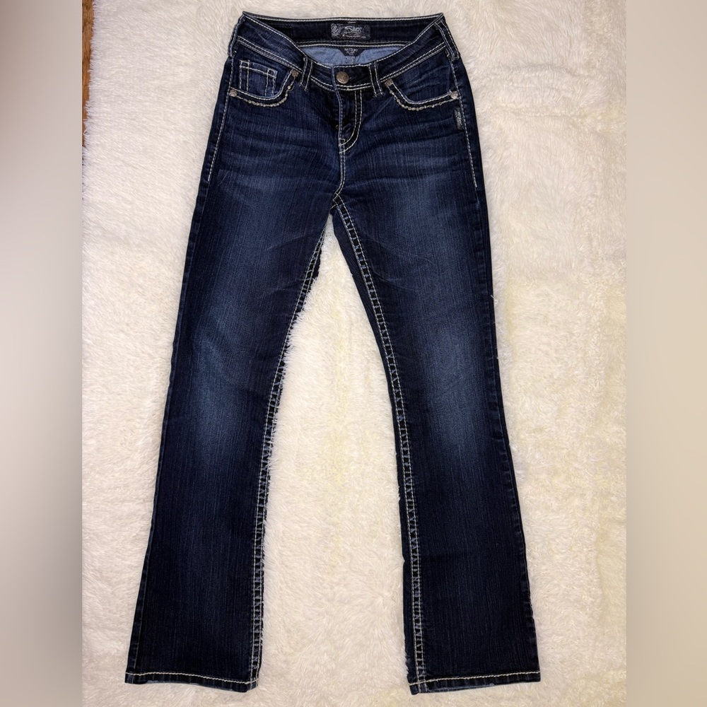 Silver Jeans Natsuki BootCut flap pocket dark wash W27/L33
